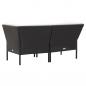 Preview: 6-tlg. Garten-Lounge-Set mit Auflagen Poly Rattan Schwarz