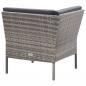 Preview: 6-tlg. Garten-Lounge-Set mit Auflagen Poly Rattan Grau