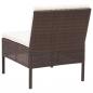 Preview: 8-tlg. Garten-Lounge-Set mit Auflagen Poly Rattan Braun