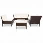 Preview: 8-tlg. Garten-Lounge-Set mit Auflagen Poly Rattan Braun