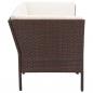 Preview: 8-tlg. Garten-Lounge-Set mit Auflagen Poly Rattan Braun