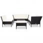 Preview: 8-tlg. Garten-Lounge-Set mit Auflagen Poly Rattan Schwarz