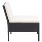 Preview: 8-tlg. Garten-Lounge-Set mit Auflagen Poly Rattan Schwarz