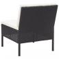 Preview: 8-tlg. Garten-Lounge-Set mit Auflagen Poly Rattan Schwarz