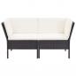 Preview: 8-tlg. Garten-Lounge-Set mit Auflagen Poly Rattan Schwarz