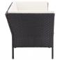 Preview: 8-tlg. Garten-Lounge-Set mit Auflagen Poly Rattan Schwarz