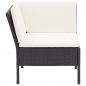 Preview: 8-tlg. Garten-Lounge-Set mit Auflagen Poly Rattan Schwarz