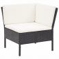 Preview: 8-tlg. Garten-Lounge-Set mit Auflagen Poly Rattan Schwarz