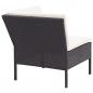 Preview: 8-tlg. Garten-Lounge-Set mit Auflagen Poly Rattan Schwarz