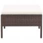 Preview: 3-tlg. Garten-Lounge-Set mit Auflagen Poly Rattan Braun