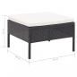 Preview: 3-tlg. Garten-Lounge-Set mit Auflagen Poly Rattan Schwarz