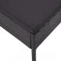 Preview: 3-tlg. Garten-Lounge-Set mit Auflagen Poly Rattan Schwarz