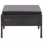 Preview: 3-tlg. Garten-Lounge-Set mit Auflagen Poly Rattan Schwarz