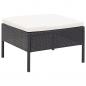 Preview: 3-tlg. Garten-Lounge-Set mit Auflagen Poly Rattan Schwarz