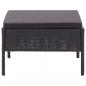 Preview: 3-tlg. Garten-Lounge-Set mit Auflagen Poly Rattan Schwarz