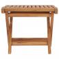 Preview: Klappbarer Fußhocker 46,5×49×41,5 cm Massivholz Teak