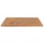 Preview: Tischplatte Massivholz Teak Quadratisch 90×90×2,5 cm 