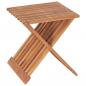 Preview: Klappbarer Hocker 40×32×45 cm Massivholz Teak