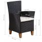 Preview: 5-tlg. Garten-Essgruppe Poly Rattan Schwarz und Braun