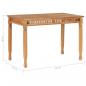 Preview: Garten-Esstisch 110x65x80 cm Massivholz Teak