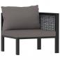 Preview: ARDEBO.de - Sofa-Eckelement mit Linker Armlehne Poly Rattan Anthrazit 