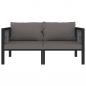 Preview: 2-Sitzer-Sofa mit Auflage Anthrazit Poly Rattan 