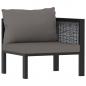 Preview: 2-Sitzer-Sofa mit Auflage Anthrazit Poly Rattan 