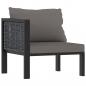 Preview: 2-Sitzer-Sofa mit Auflage Anthrazit Poly Rattan 