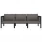 Preview: 3-Sitzer-Sofa mit Auflage Anthrazit Poly Rattan 