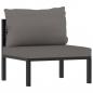 Preview: 3-Sitzer-Sofa mit Auflage Anthrazit Poly Rattan 