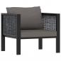 Preview: 8-tlg. Garten-Lounge-Set mit Auflagen Poly Rattan Anthrazit