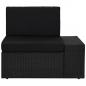 Preview: Modulares Sofa-Eckteil mit Armlehne (links) Poly Rattan Schwarz