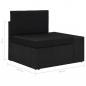 Preview: Modulares Sofa-Eckteil mit Armlehne (links) Poly Rattan Schwarz