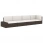 Preview: Modulares Sofa-Eckteil mit Armlehne (links) Poly Rattan Schwarz