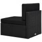 Preview: 2-tlg. Garten-Lounge-Set Poly Rattan Schwarz