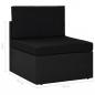 Preview: Modulares 2-Sitzer-Sofa Poly Rattan Schwarz