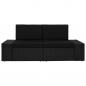 Preview: Modulares 2-Sitzer-Sofa Poly Rattan Schwarz