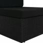 Preview: Modulares 2-Sitzer-Sofa Poly Rattan Schwarz