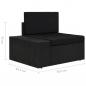 Preview: Modulares 2-Sitzer-Sofa Poly Rattan Schwarz