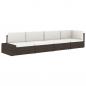 Preview: Modulares 3-Sitzer-Sofa Poly Rattan Schwarz