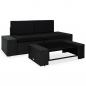 Preview: ARDEBO.de - 3-tlg. Garten-Lounge-Set Poly Rattan Schwarz