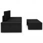 Preview: 3-tlg. Garten-Lounge-Set Poly Rattan Schwarz