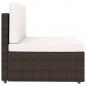 Preview: 2-tlg. Garten-Lounge-Set Poly Rattan Braun