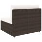 Preview: 2-tlg. Garten-Lounge-Set Poly Rattan Braun