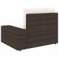 Preview: Modulares 3-Sitzer-Sofa Poly Rattan Braun