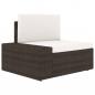 Preview: Modulares 3-Sitzer-Sofa Poly Rattan Braun