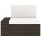 Preview: Modulares 3-Sitzer-Sofa Poly Rattan Braun