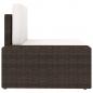 Preview: Modulares 3-Sitzer-Sofa Poly Rattan Braun