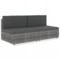 Preview: ARDEBO.de - Modulares 2-Sitzer-Sofa Poly Rattan Grau