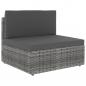 Preview: Modulares 2-Sitzer-Sofa Poly Rattan Grau